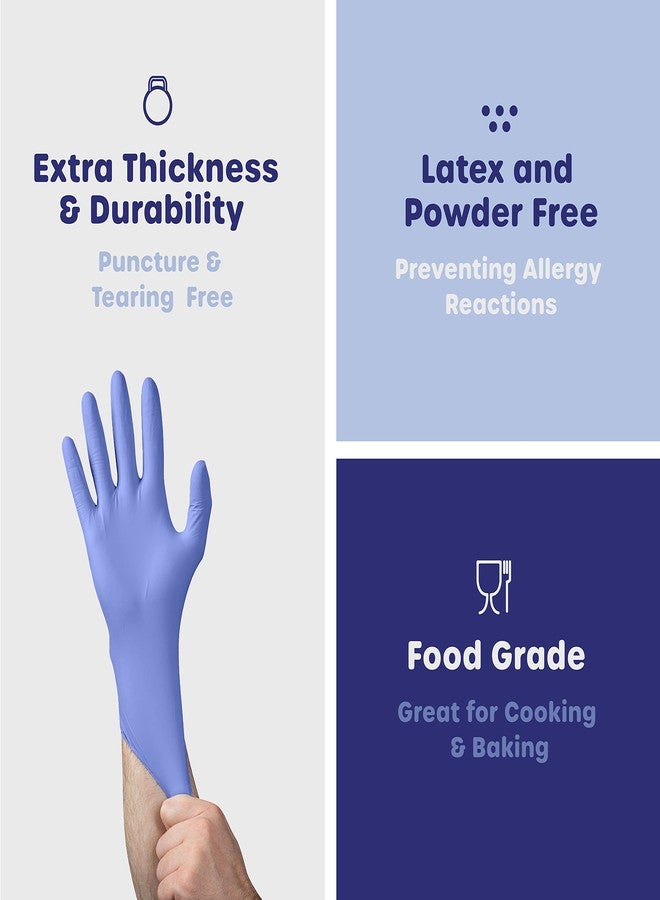 GUSTO [100 Count Blue Nitrile Gloves, Disposable Gloves – 4 Mil, Latex & Rubber Free, Non-Sterile Powder-Free - Large (Formerly Comfy Package) - Image 4